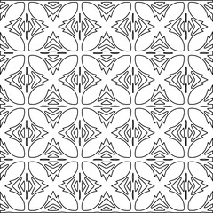 Geometric vector pattern with Black and white colors. abstract ornament for wallpapers and backgrounds.