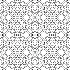 Geometric vector pattern with Black and white colors. abstract ornament for wallpapers and backgrounds.