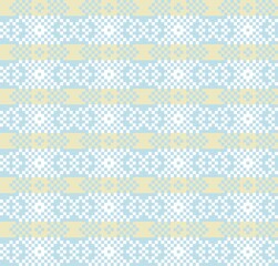Pastel Christmas Fair Isle Seamless Pattern Background