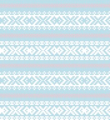 Pastel Christmas Fair Isle Seamless Pattern Background
