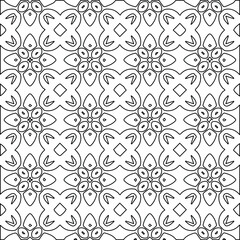 Geometric vector pattern with Black and white colors. abstract ornament for wallpapers and backgrounds.