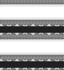 Black and White Christmas Fair Isle Seamless Pattern Background