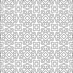 Geometric vector pattern with Black and white colors. abstract ornament for wallpapers and backgrounds.