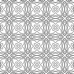 Geometric vector pattern with Black and white colors. abstract ornament for wallpapers and backgrounds.