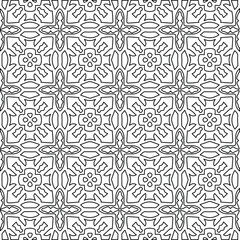 Geometric vector pattern with Black and white colors. abstract ornament for wallpapers and backgrounds.