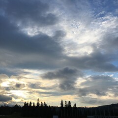 sunset over the mountains