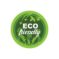 Healthy natural product label: Eco friendly, logo, design, vector.