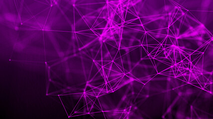 Network connection system.Background with connection dots and lines. Big data vizualization. 3d rendering. 
