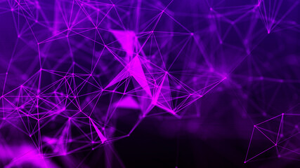 Network connection system.Background with connection dots and lines. Big data vizualization. 3d rendering. 