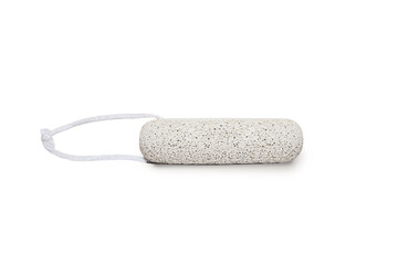 white pumice for feet on a white isolated background side view
