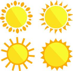 set of sun icons