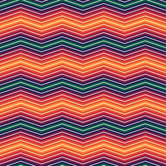 Obraz premium Zigzag lines ornament. Seamless pattern. Jagged stripes motif. Waves ornate. Curves image. Wavy figures background. Geometric vector. Ethnic digital paper, tribal textile print, web design, abstract.