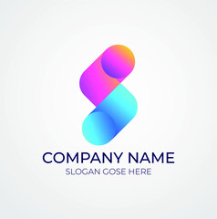 Modern abstract S logo । colorful s letter mark