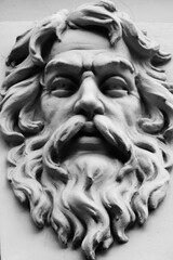 God Zeus (Jupiter). The king of Olympian gods and the ruler of sky and thunder. Close up an ancient...