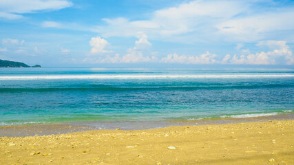 Fototapeta na wymiar Background of beach, sea and sky