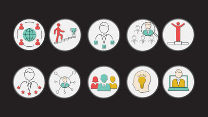 Business Icons Overlay