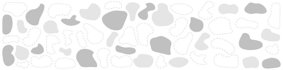 Abstract blotch shape. Set of modern graphic elements. Set fluid dynamical colored forms banner. Vector illustration.