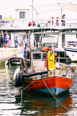 Fototapeta na wymiar fishing boats in the port