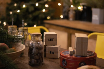christmas tree with gifts and decorations