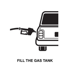 Fototapeta premium Fill the gas tank icon isolated on white background vector illustration.