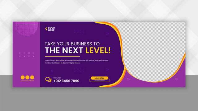 Professional digital marketing agency facebook cover banner template, 100% Editable