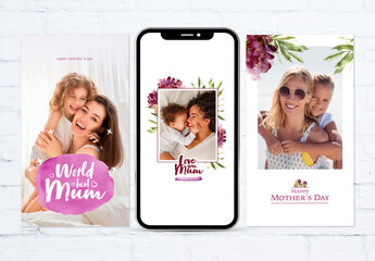 Mother's Day Digital Card Set