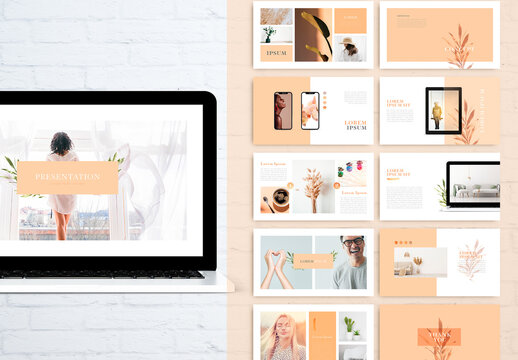 Peach Naif Style Presentation Layout