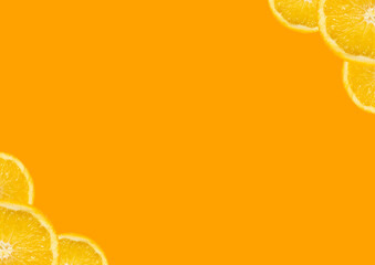 frame of orange slices in the corners