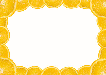 frame made of orange slices