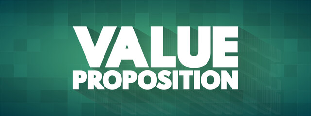Value Proposition text quote, concept background