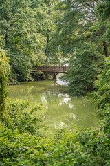 Fototapeta na wymiar Bridge Over a River in Central Park