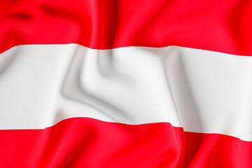 Austrian flag. 3d illustration