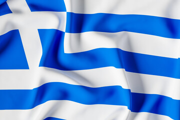 Greece flag. 3d illustration