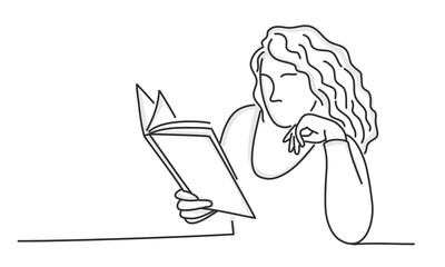 Cute woman with book.