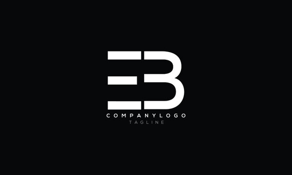 EB BE E AND B Abstract initial monogram letter alphabet logo design