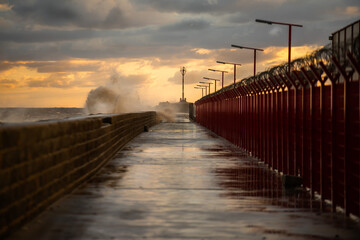 pier at sunset