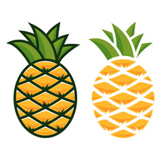 Pineapple icon. Two types of pineapple for your design.
