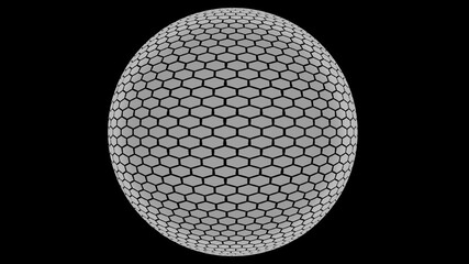 A ball with empty lines inside