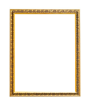 narrow vertical wooden picture frame cutout