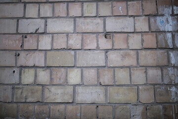 light brick wall close up. texture of light brickwork. 