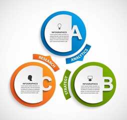 Options infographics template. Infographics for business presentations or information banner.