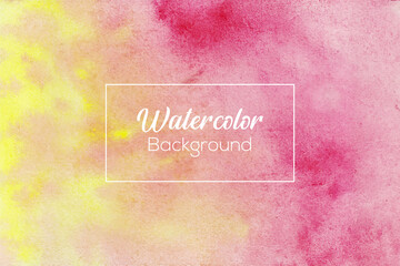 Handmade watercolor Abstract texture holi background design vector yellow and pink
