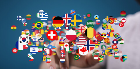 International world flag 3d digital