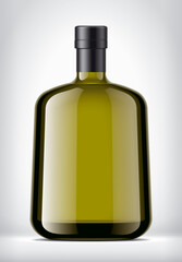 Color Glass Bottle with Foil on background. 