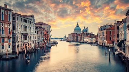 Naklejka premium The city of Venice in the morning, Italy