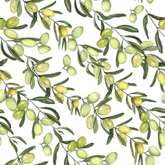 Olive seamless pattern
