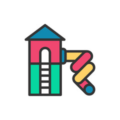 Playground Line Icon Vector Illustration