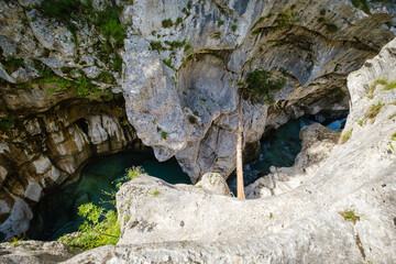 The great Soca gorge in Slovenia