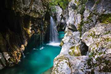 The great Soca gorge in Slovenia