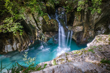 The great Soca gorge in Slovenia